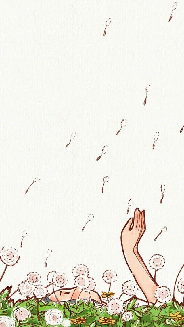 文艺手绘唯美插画