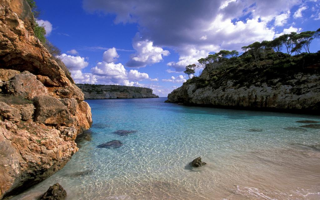 夏日阳光普照下的唯美大海