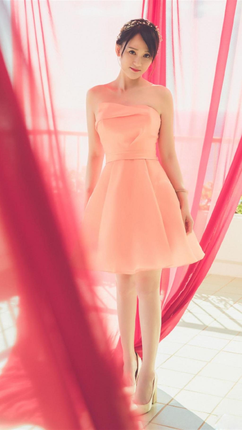 陈乔恩粉丝伴娘裙写真