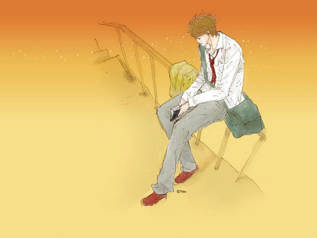 手绘恋爱中的情侣插画