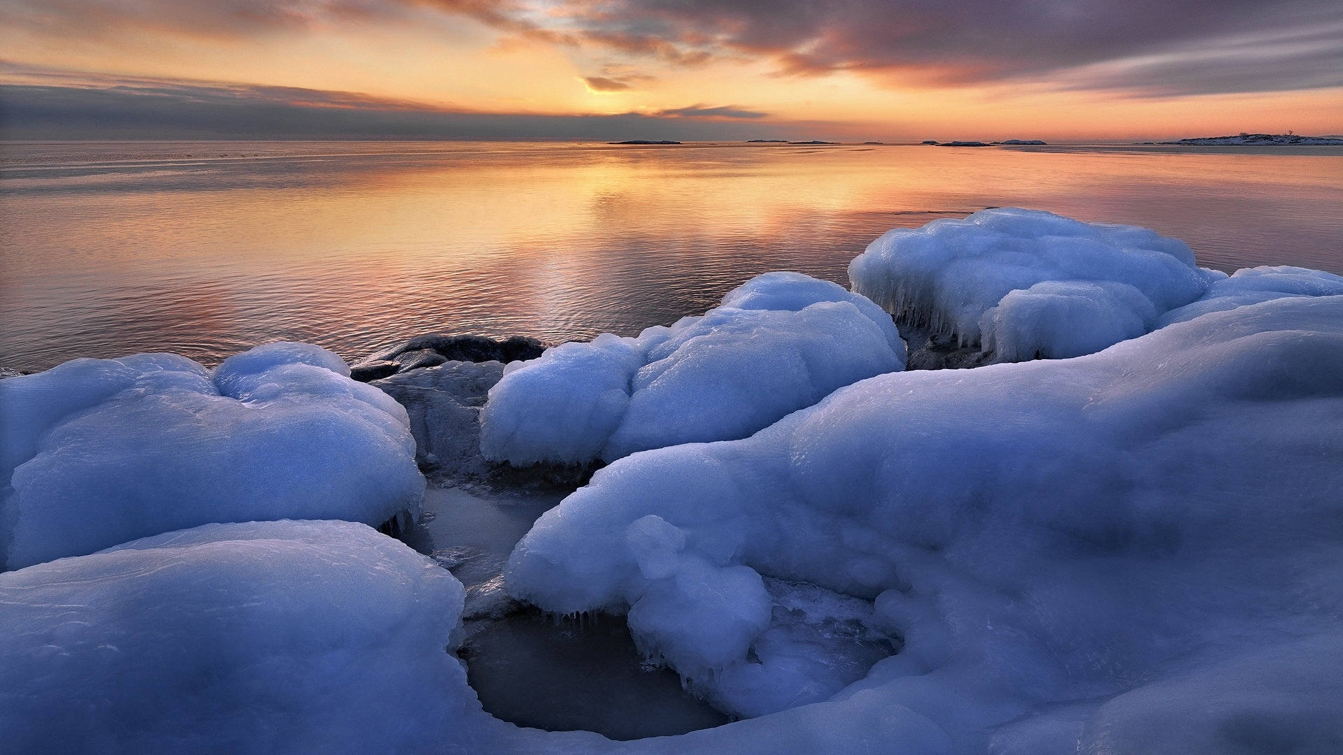 冬季雪山唯美风光