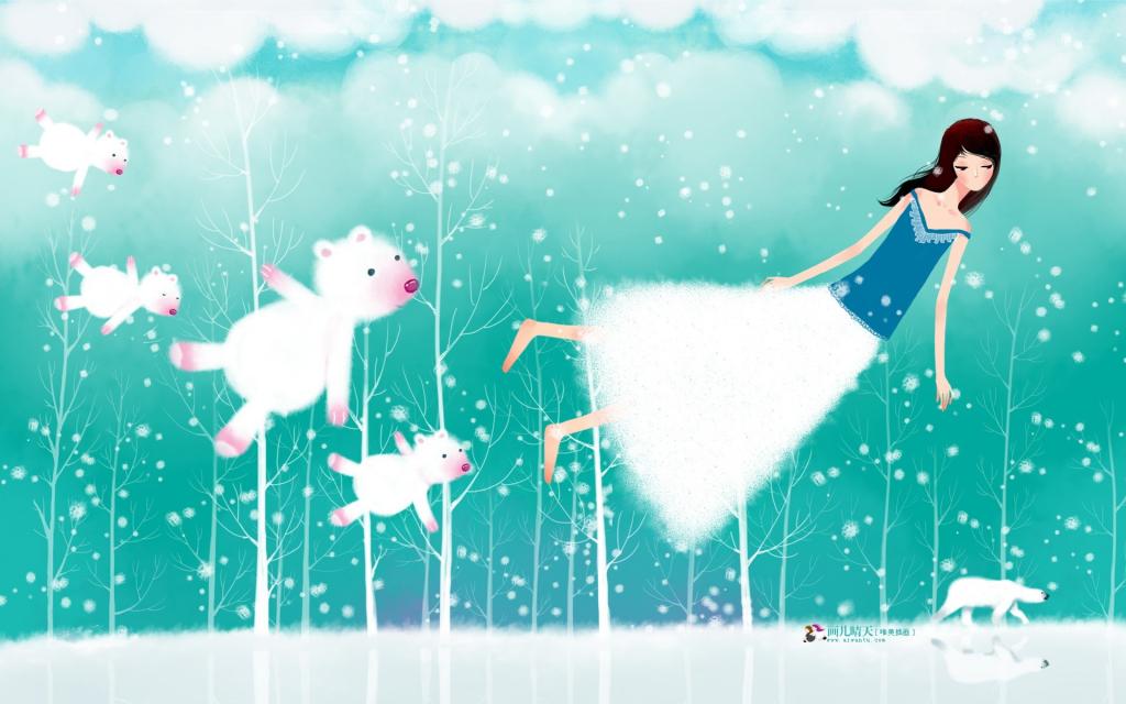 《画儿晴天》少女