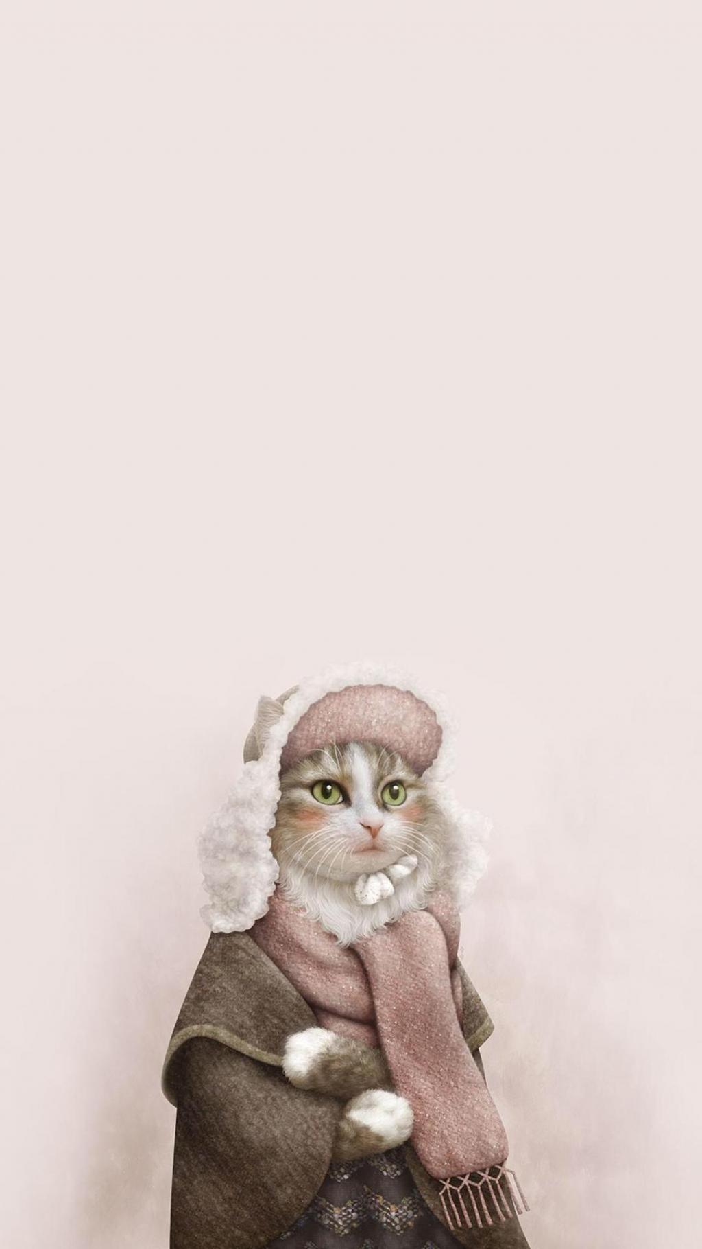 创意可爱猫咪手绘精美插画