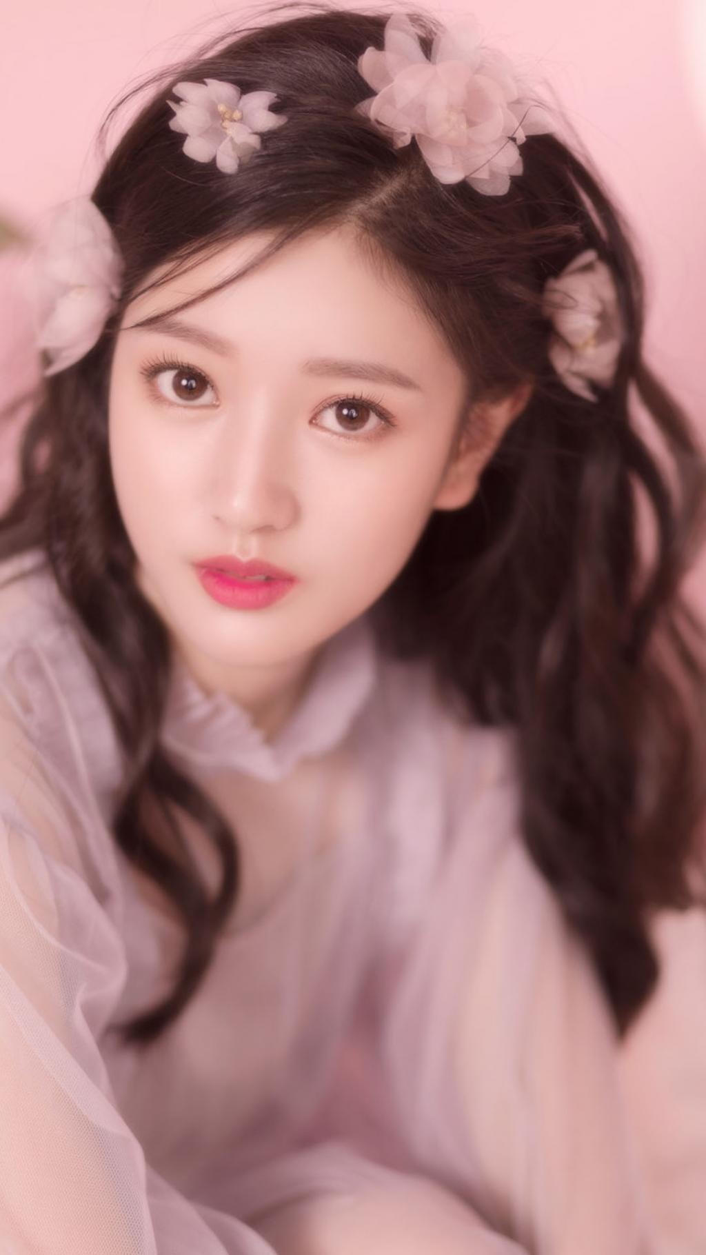 唯美粉色系少女