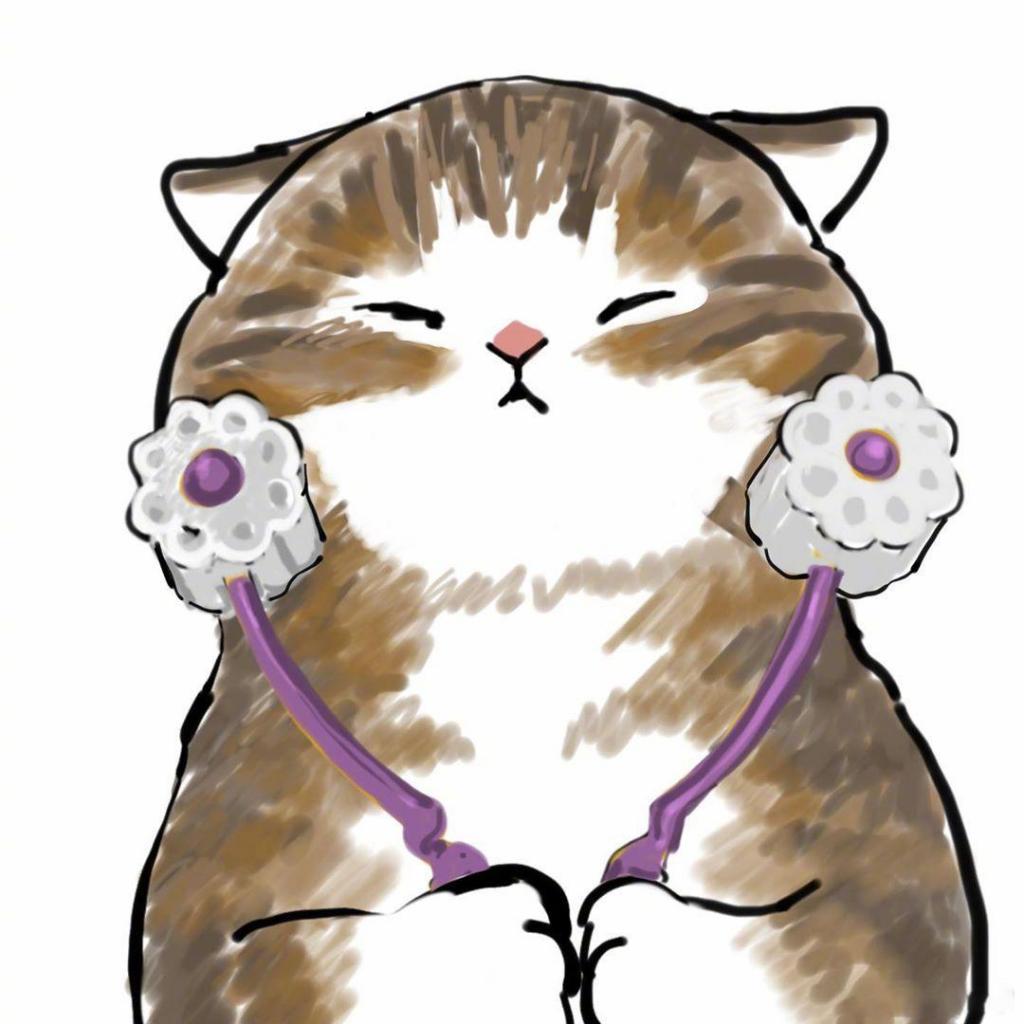 超治愈的可爱猫咪手绘插画