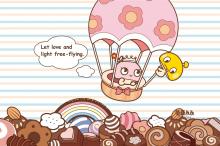 蘑菇点点甜蜜蜜卡通