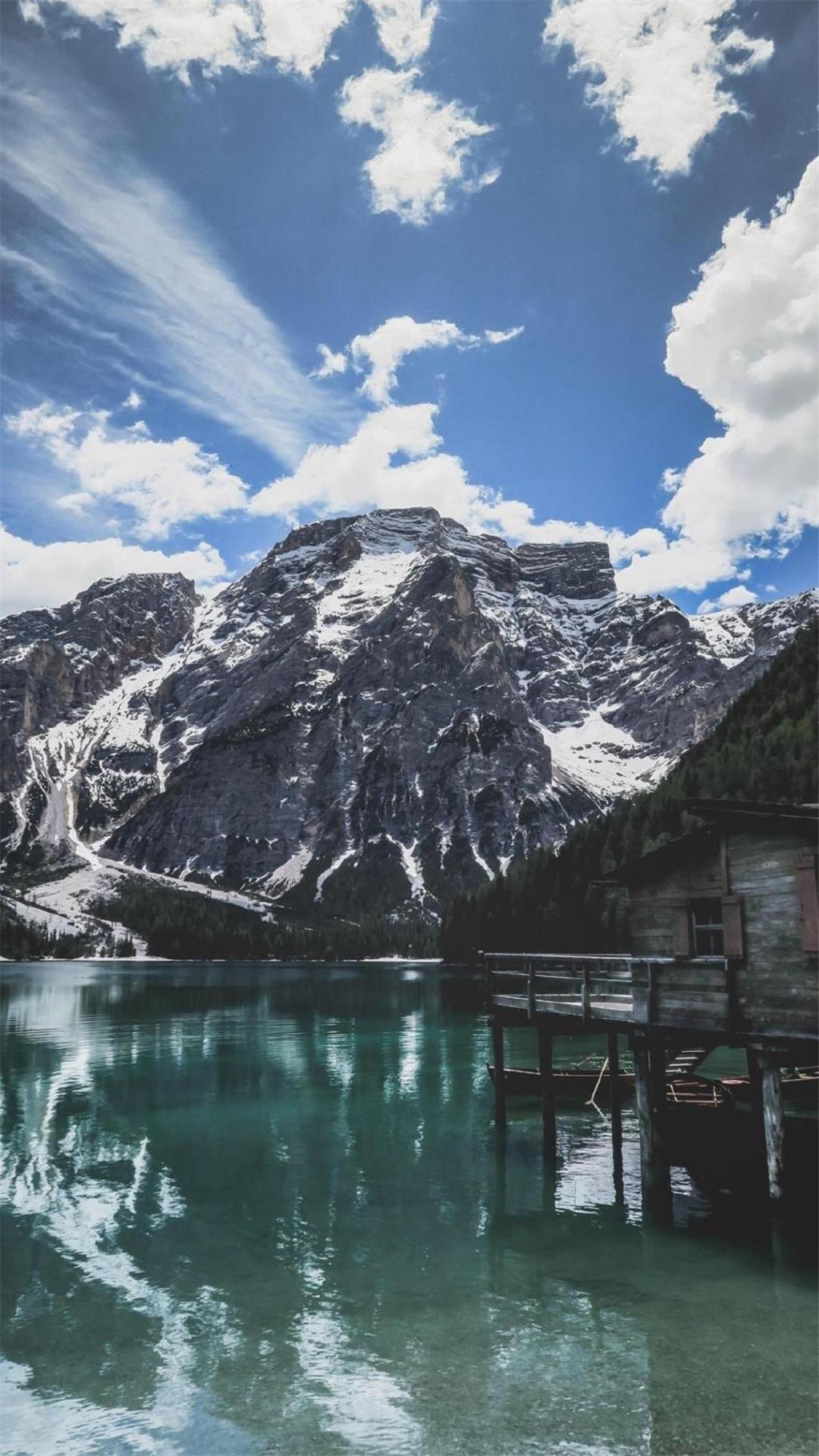 浪漫唯美意境雪山自然风光摄影