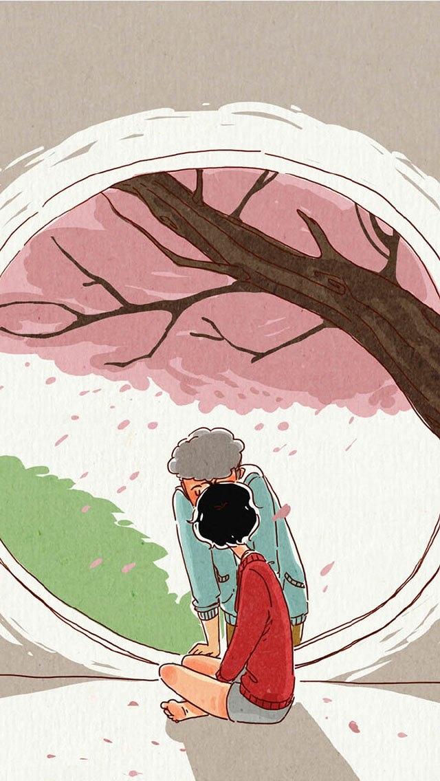 文艺手绘唯美插画