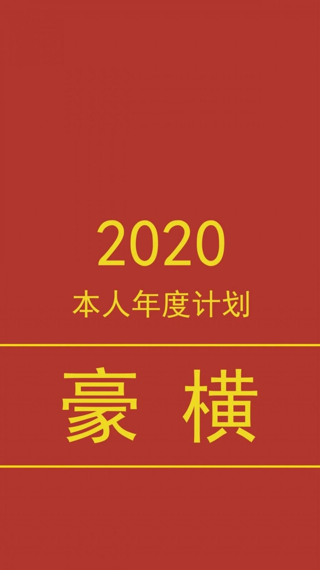 2020年本人年度计划
