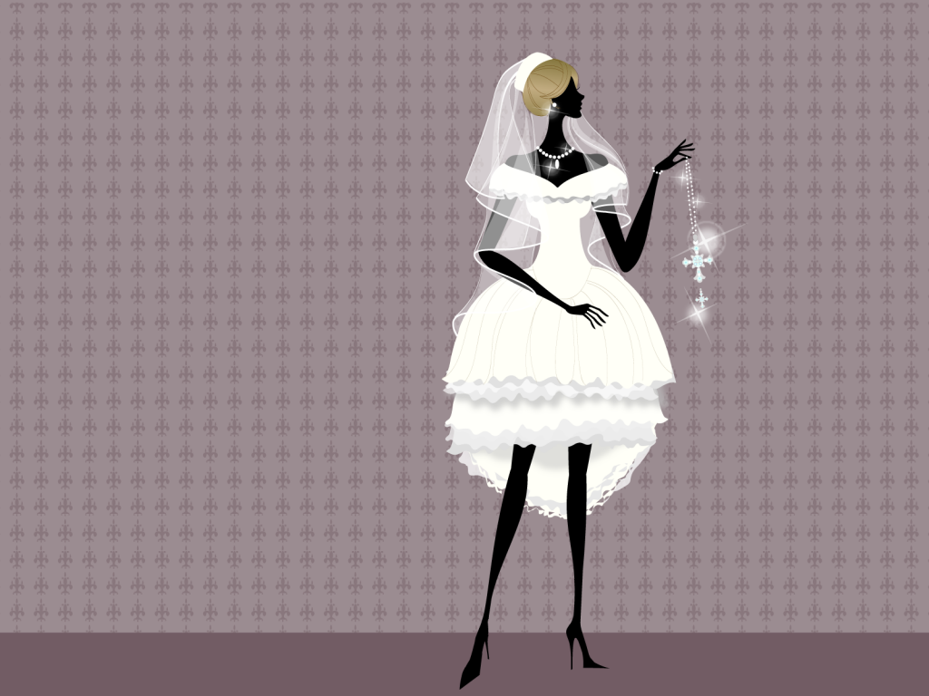 矢量时尚女孩插图