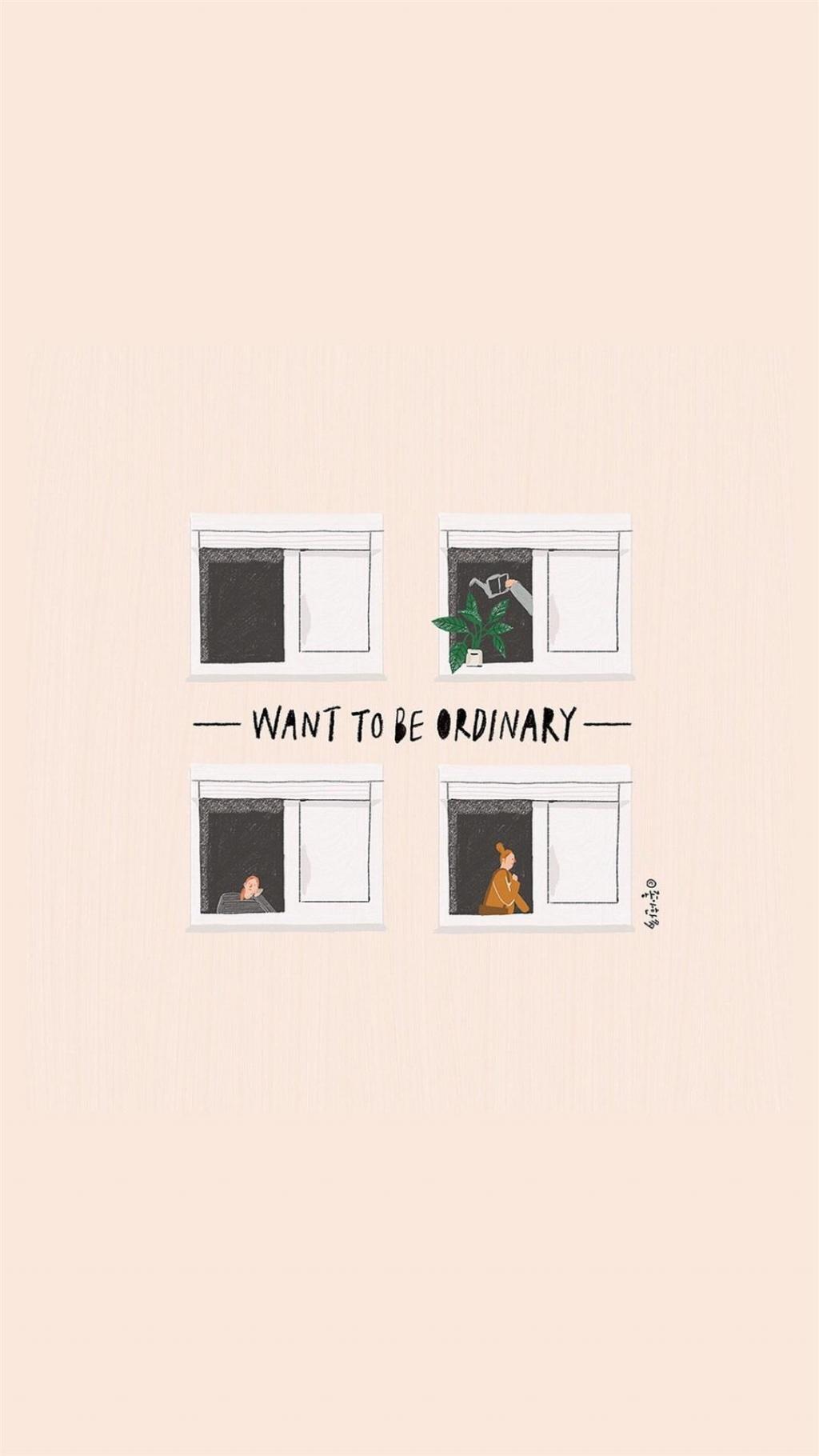 清新冷淡风插画锁屏