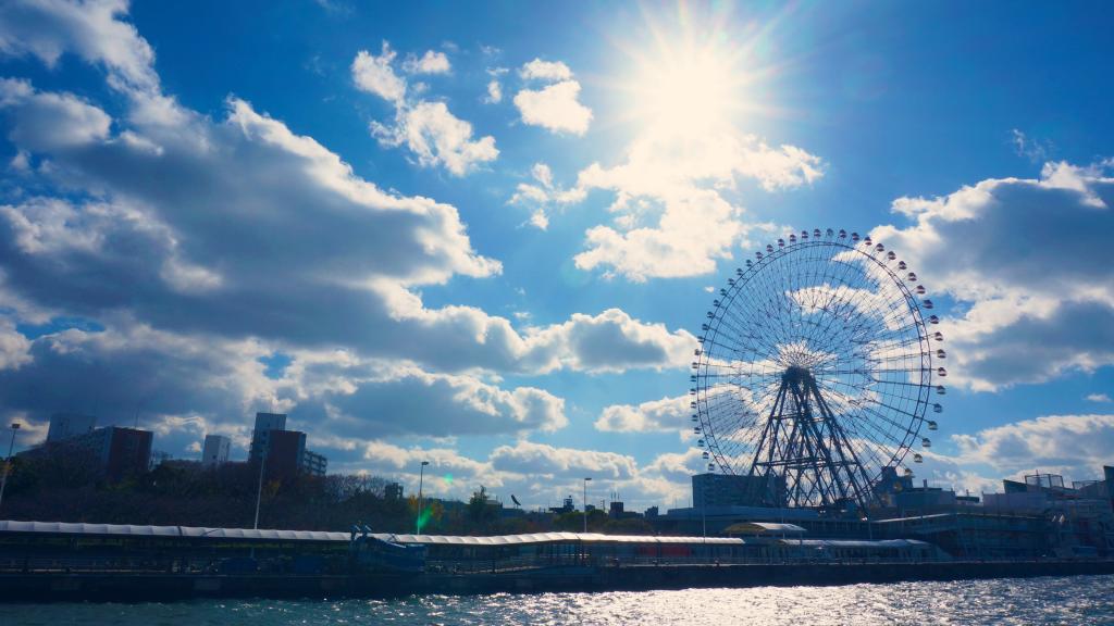 日本大阪的城市风光