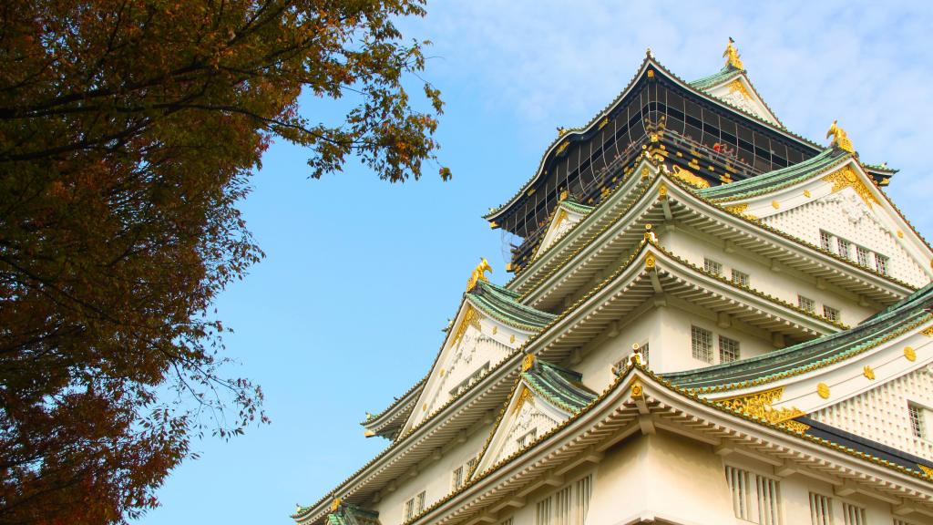 日本大阪的城市风光