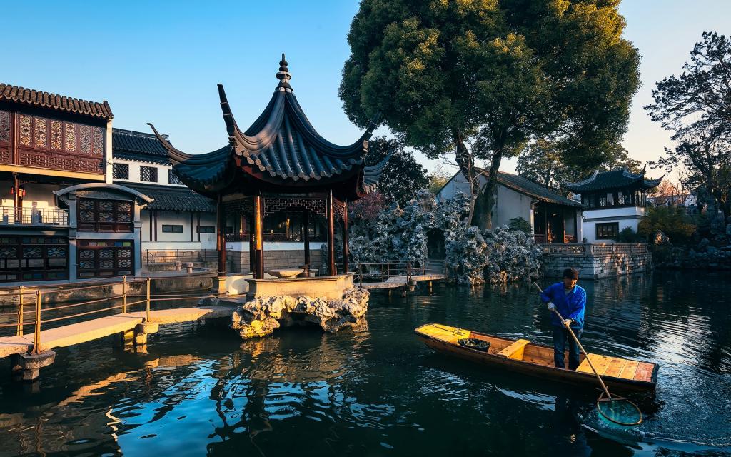 唯美苏州狮子林园林风景