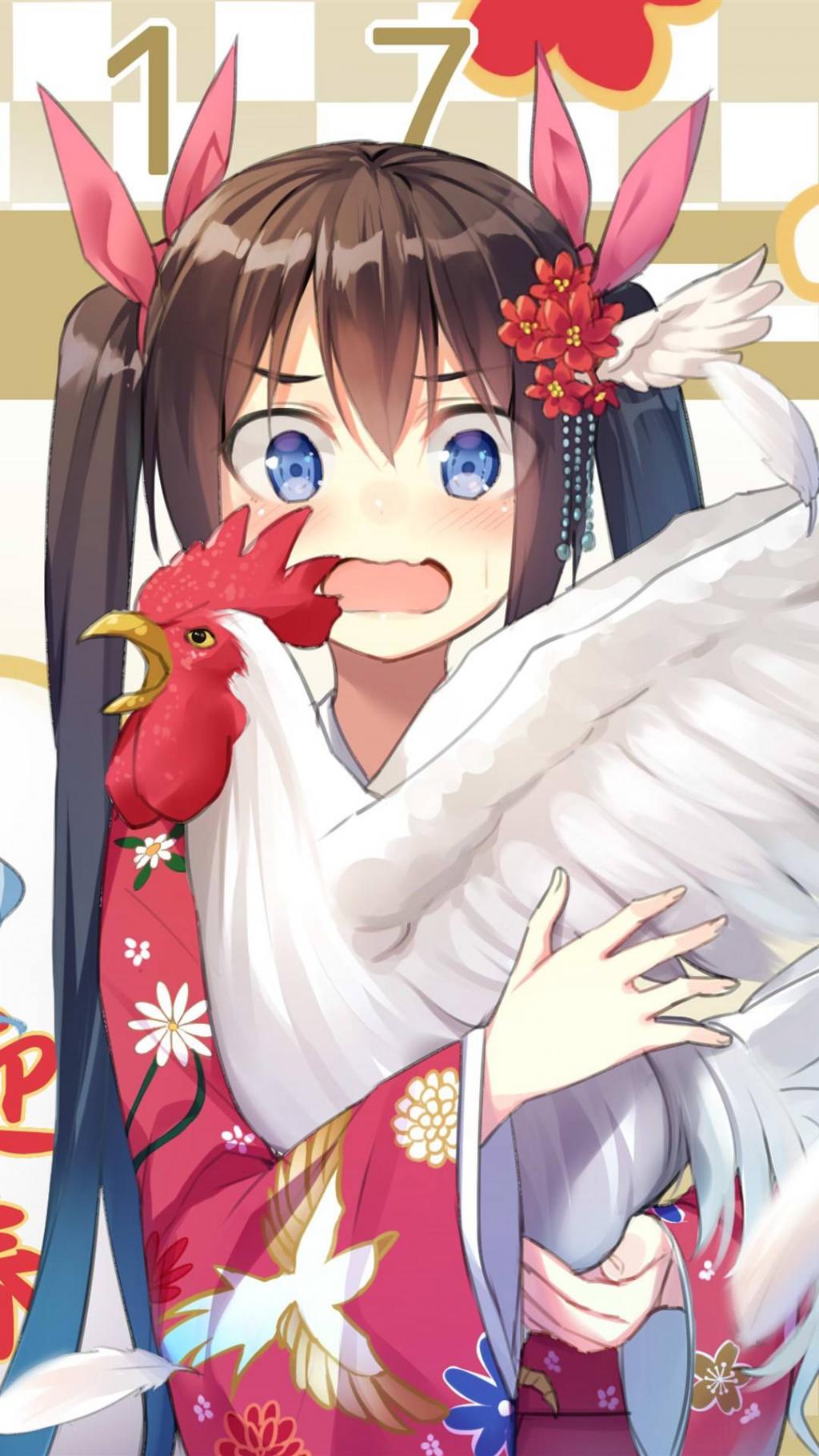 二次元萌妹纸新春贺图