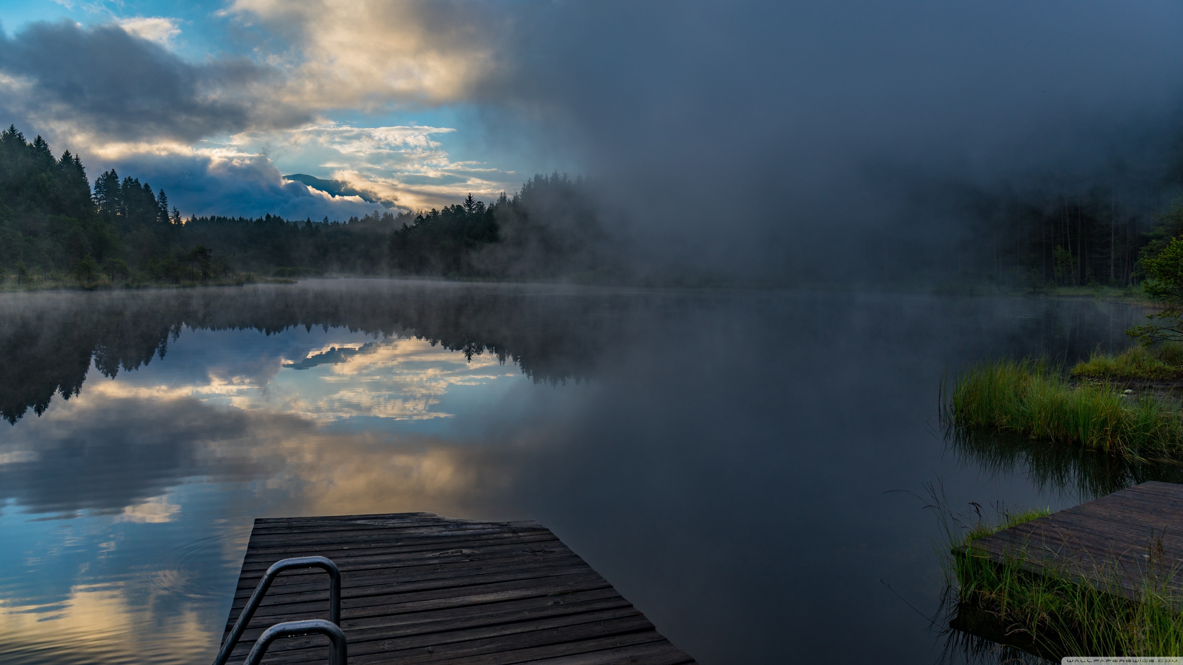 静谧的湖泊,高清图片,电脑桌面-壁纸族