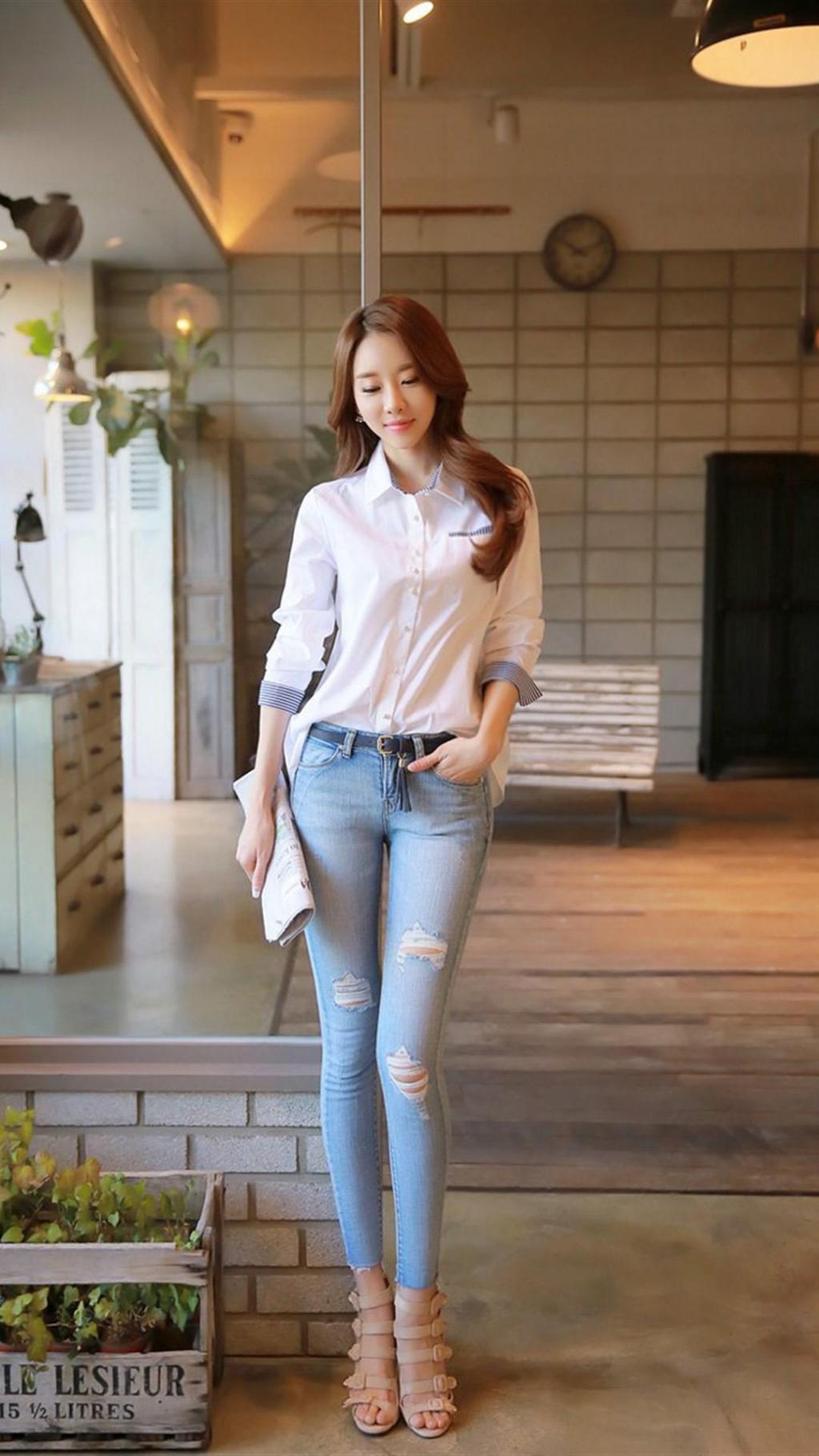 韩国气质长发美女