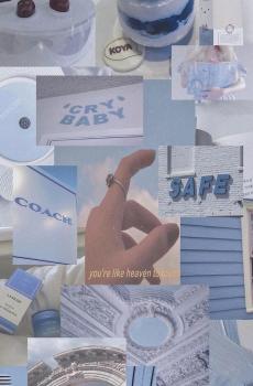 ins超火蓝色系仙气潮流拼贴