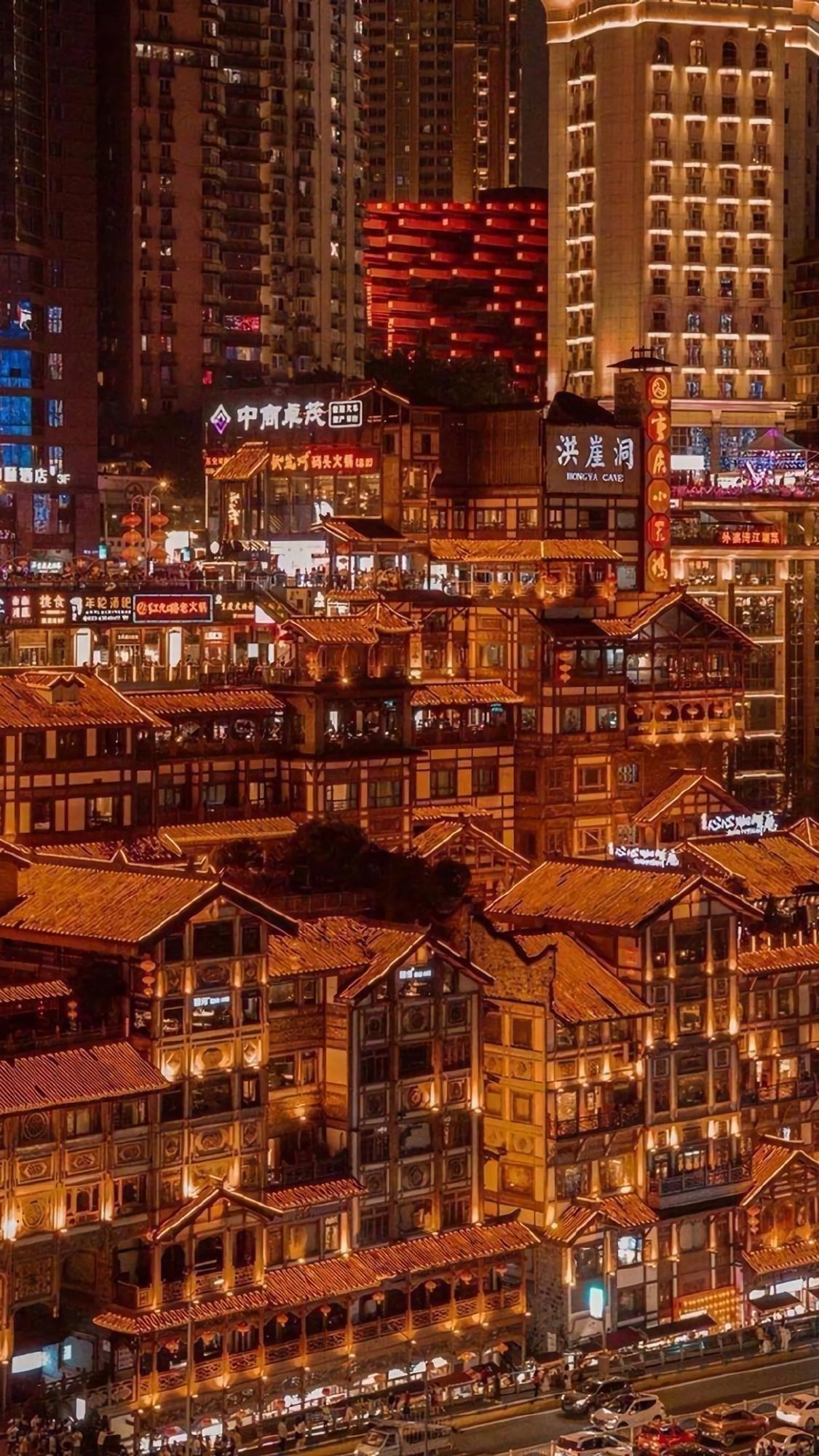 优美迷人的洪崖洞风光