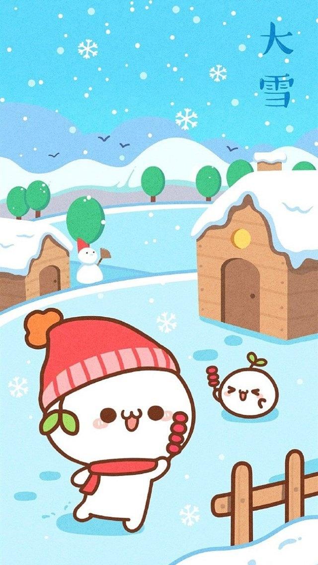 可爱长草颜团子二十四节气创意插画