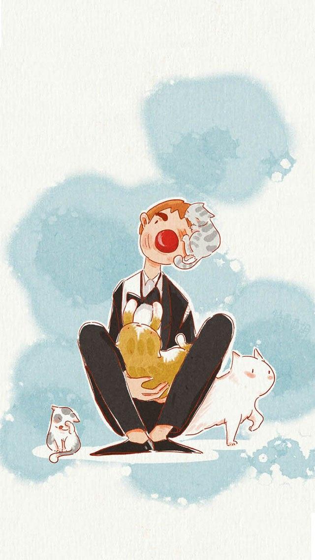 文艺手绘唯美插画