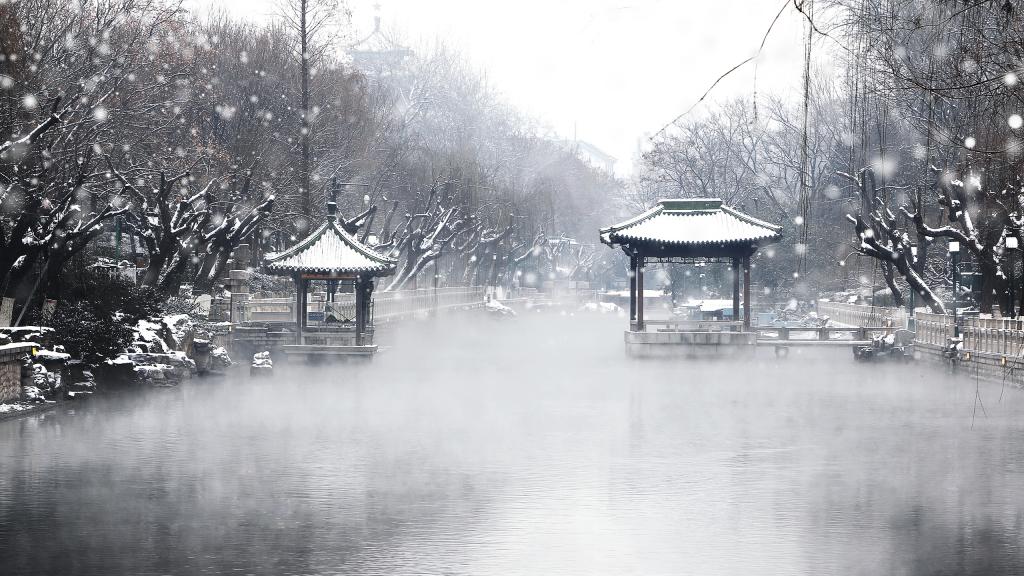 唯美济南雪景风景摄影