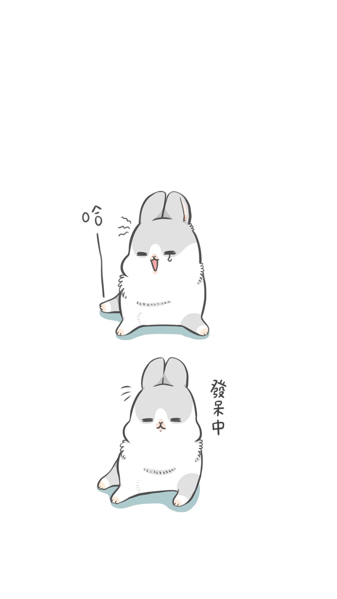 可爱兔子生活日常插画