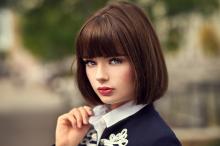 如花似玉的外国美人户外写真