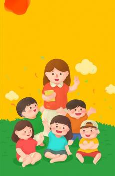 感恩教师节卡通插画-4