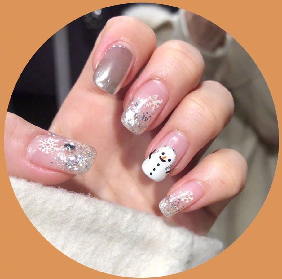 圣诞风唯美指甲