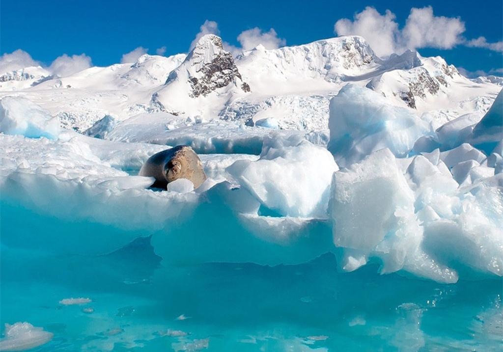 壮观唯美的冰山