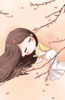 可爱卡通少女-5