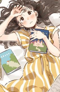 治愈系动漫少女清新甜美手绘插画-0