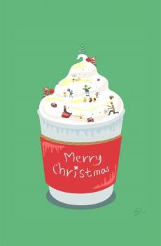 温馨圣诞卡通插画-7