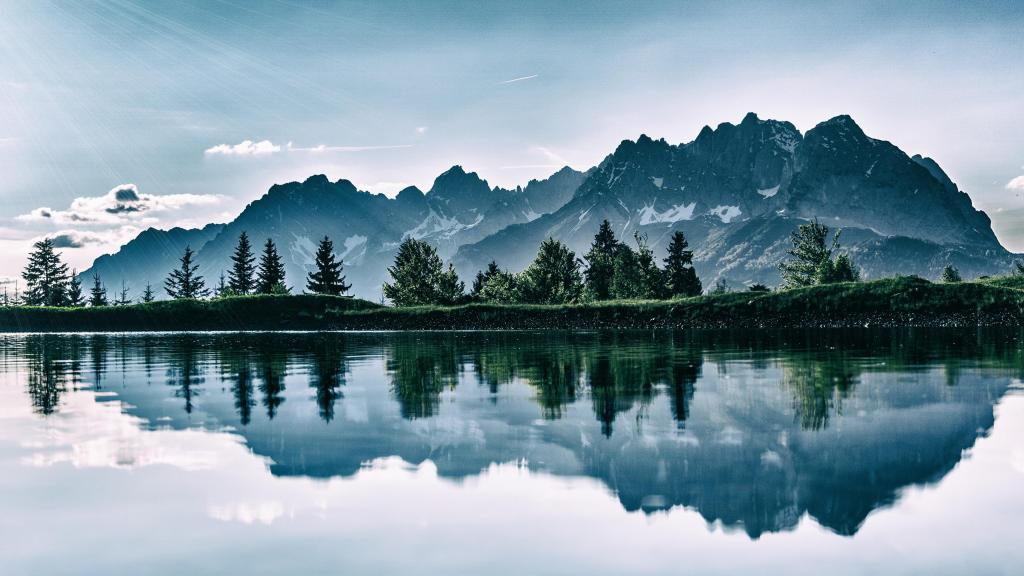 湖光山色水中倒影唯美风景写真