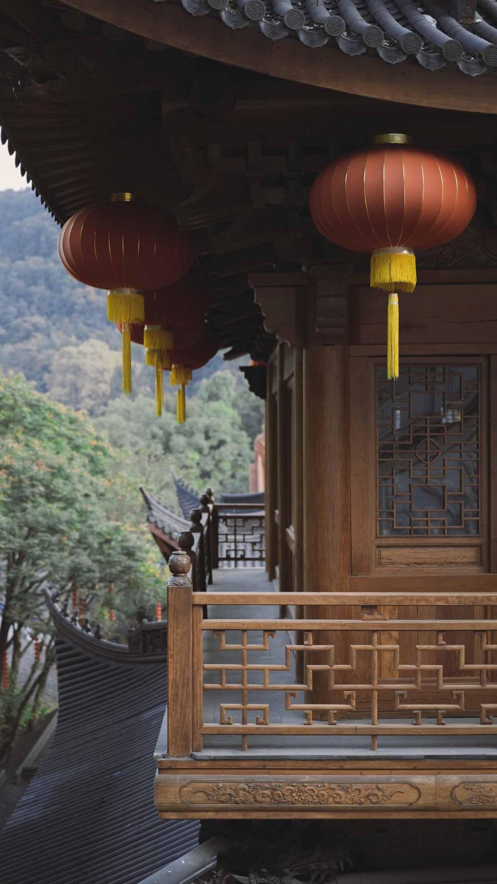 静谧治愈古寺上天竺