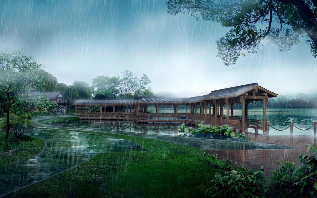 3D风光建筑园林效果