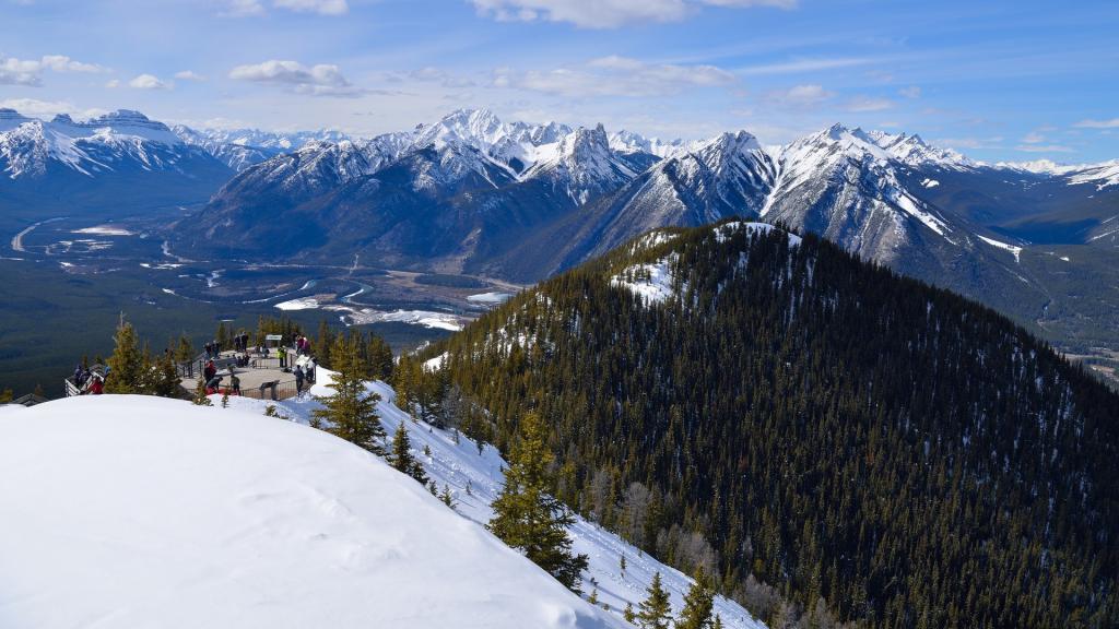 山上的雪景美丽动人