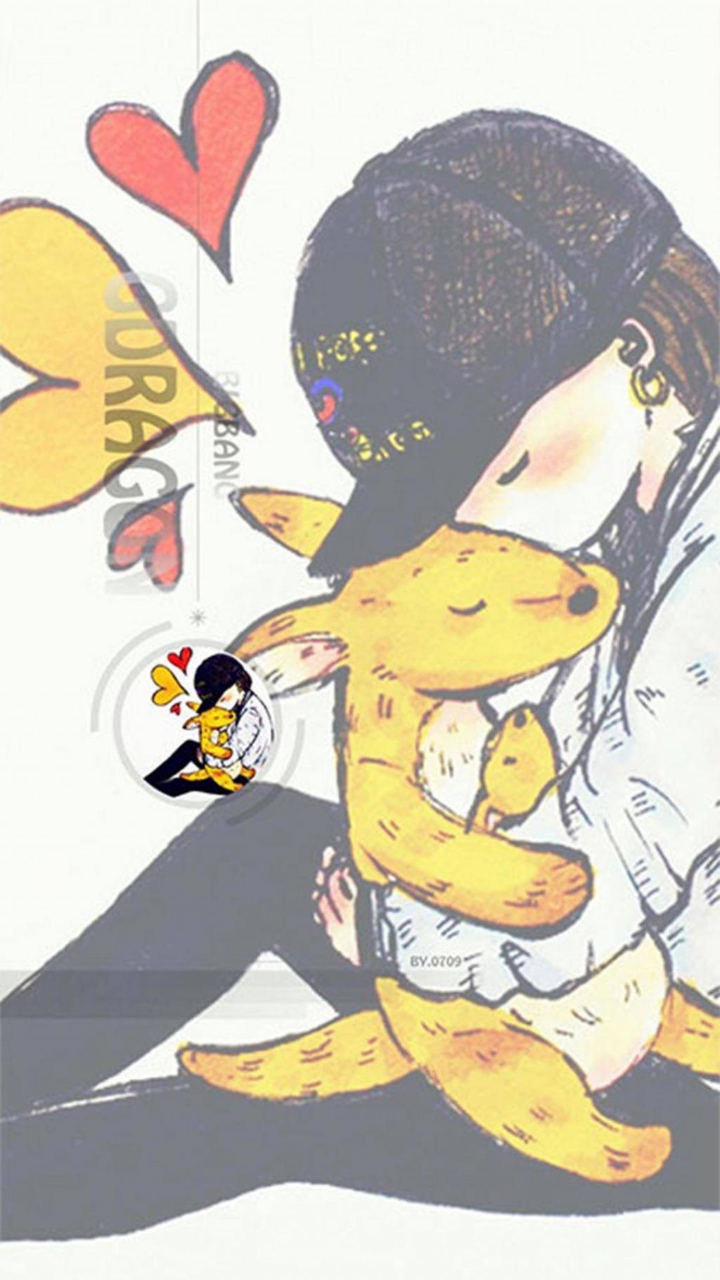 卡通帅哥权志龙锁屏