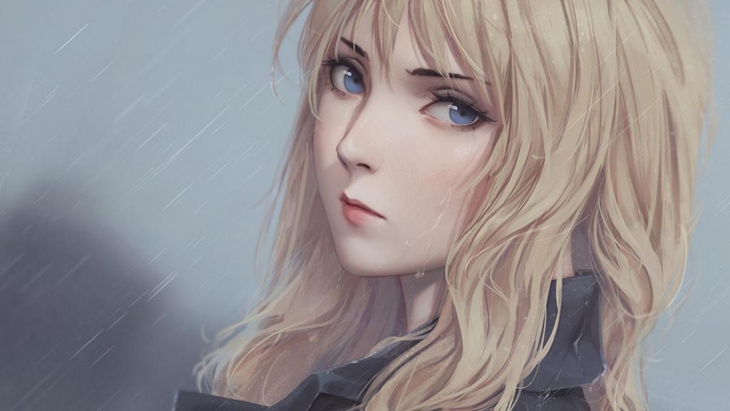 精致动漫美女日系性感手绘插画