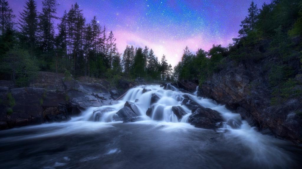 美丽的挪威极光风景