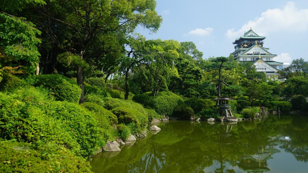 日本大阪的城市风光