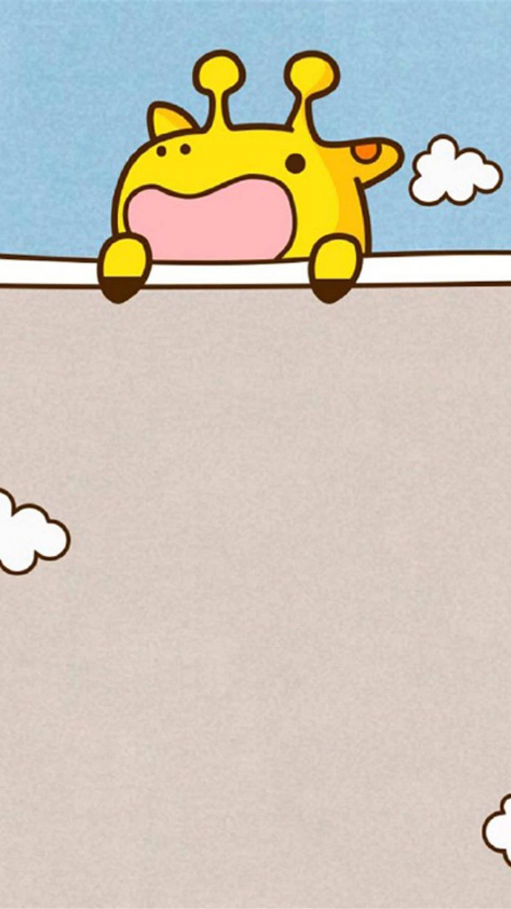 可爱卡通长颈鹿