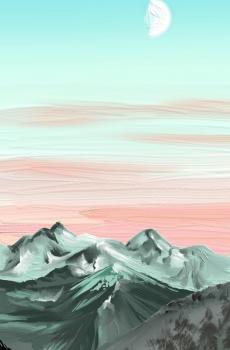 小清新治愈风景油画-1