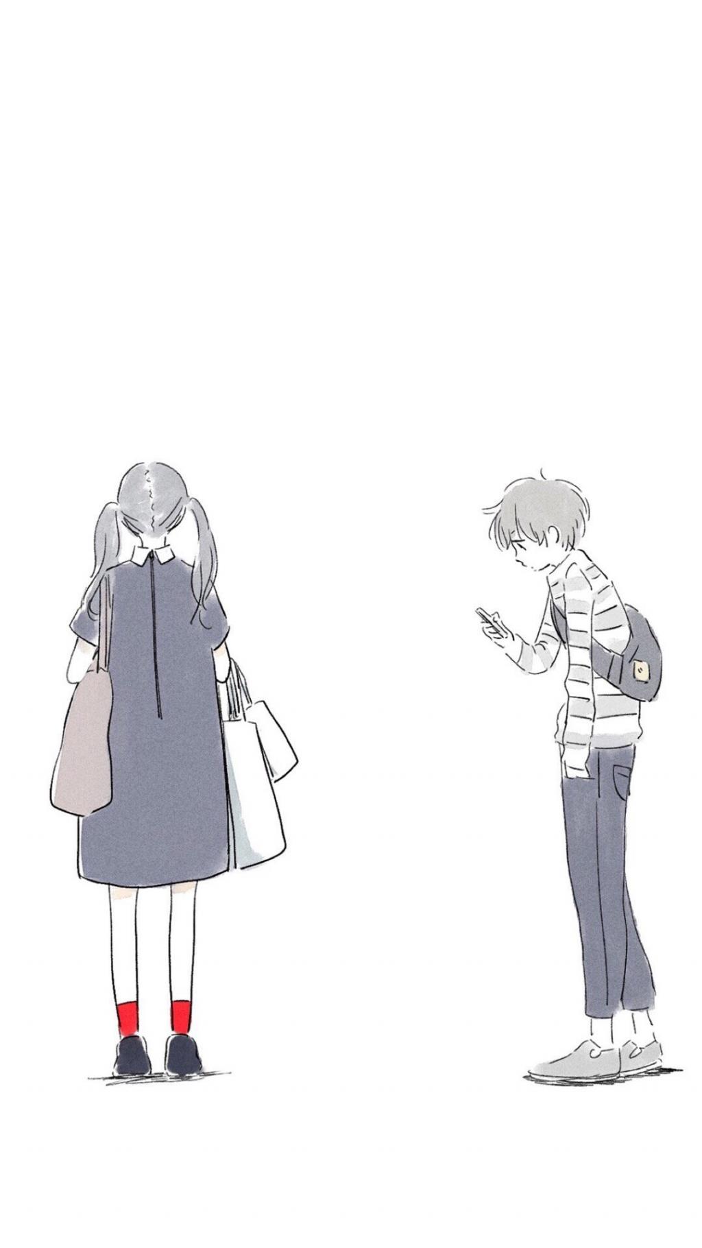 唯美手绘情侣写真