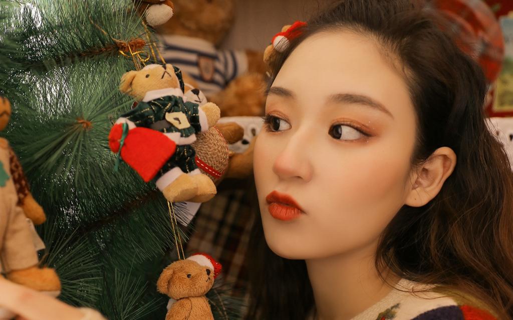 圣诞节美女艺术写真