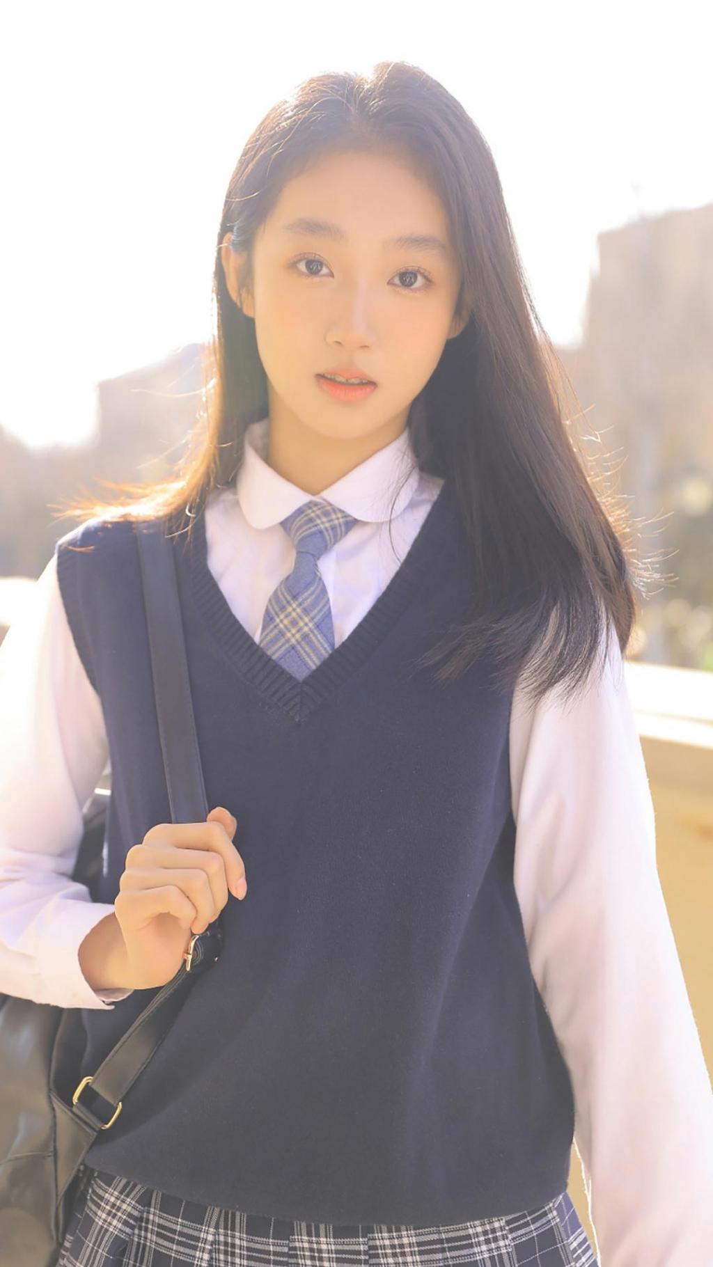 清纯校花校园写真