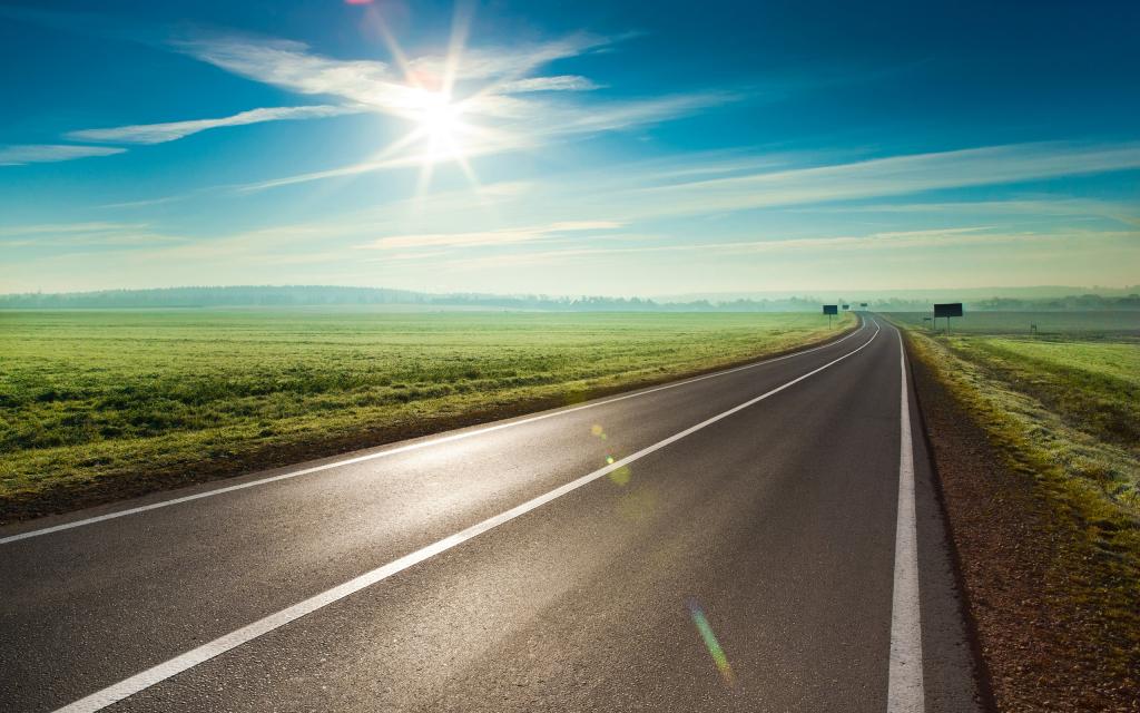 沿途公路的风景