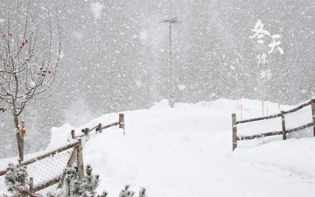 冬天你好优美迷人雪景意境