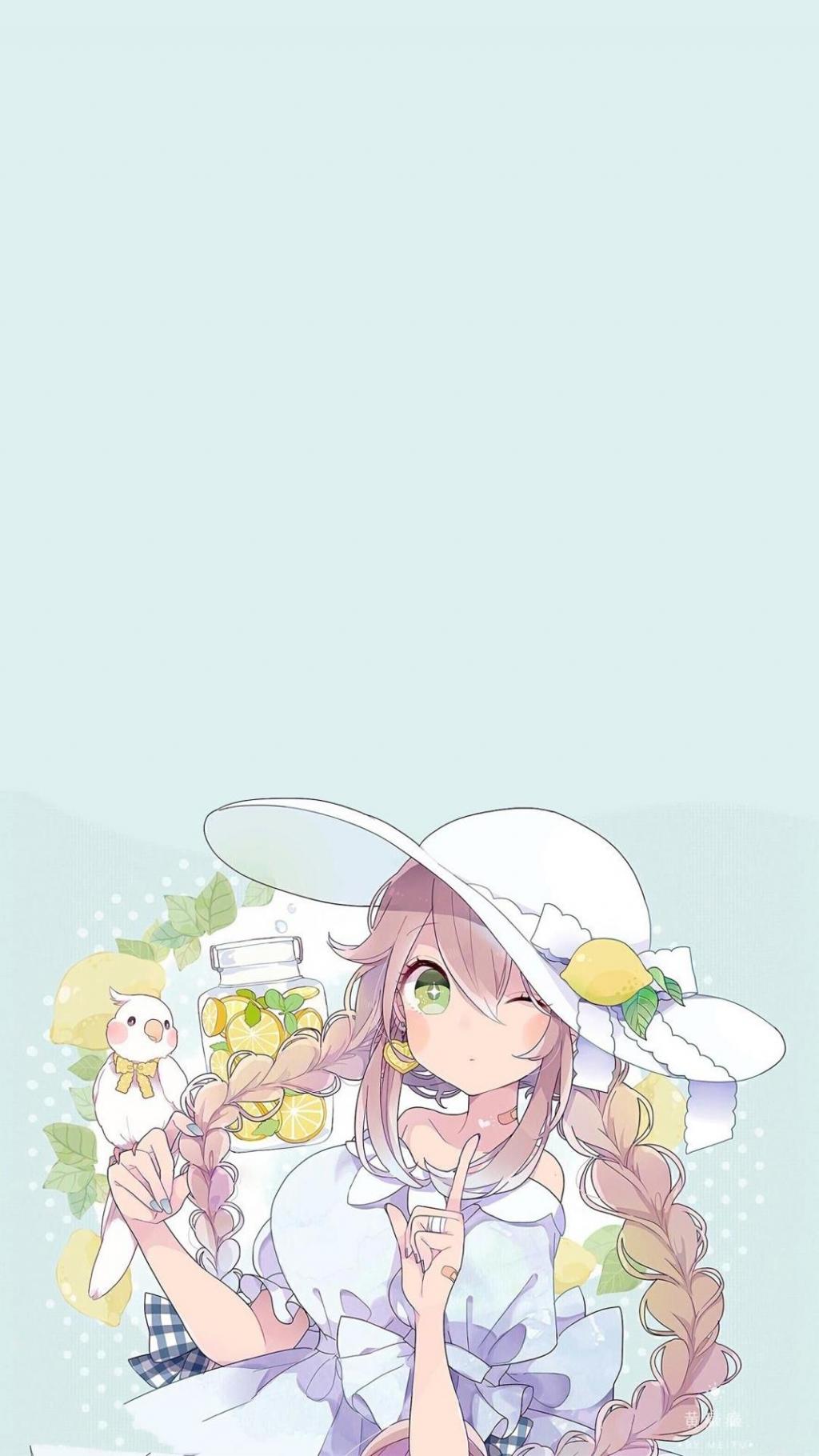 软萌妹子甜美少女风手绘插画